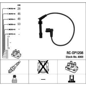 Set cablaj aprindere NGK 4069