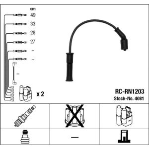 Set cablaj aprindere NGK 4081
