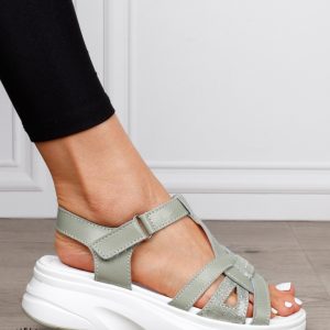 SANDALE Dama Piele Naturala cu talpa usor inalta CRL1603 BARILLA