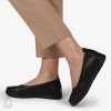 Balerini dama din Piele Naturala Slip-On CRL0721 NEGRU