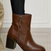 Botine DAMA din PIELE NATURALA CU TOC GROS CRL1493 cafeniu