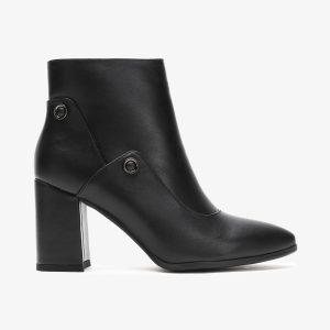 Botine dama din Piele Ecologica CRL0655 Negre